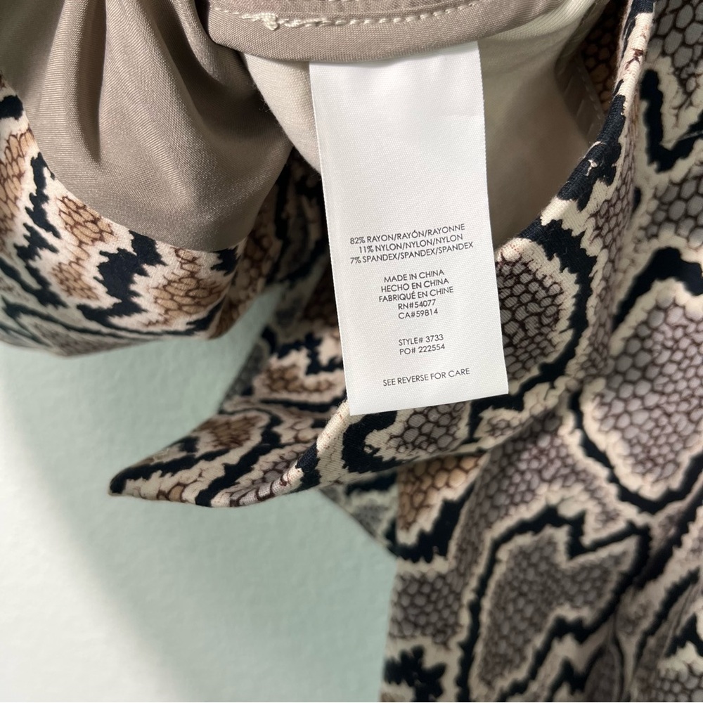 Cabi Python Snake Print Double Breasted Fitted Ja… - image 10